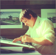 Ken Bell drafting by hand Ken Bell drafting by hand